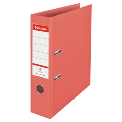 Classeur à levier Esselte Colour'Breeze A4 - Dos 75 mm - Œillets et anneaux - Capacité 500 feuilles - Corail