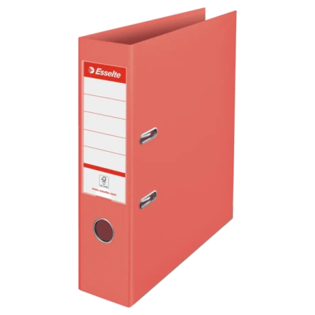 Classeur à levier Esselte Colour'Breeze A4 - Dos 75 mm - Œillets et anneaux - Capacité 500 feuilles - Corail
