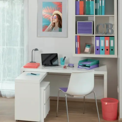 Classeur à levier Esselte Colour'Breeze A4 - Dos 75 mm - Œillets et anneaux - Capacité 500 feuilles - Corail