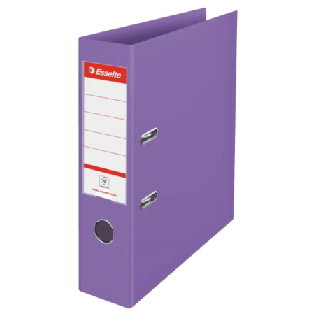Classeur à levier Esselte Colour'Breeze A4 - Dos 75 mm - Œillets et anneaux - Capacité 500 feuilles - Lavande