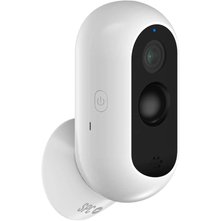 Caméra de sécurité sans fil SPC avec batterie - 9600 Mah - Wifi - Intérieur et extérieur - Résistant à la pluie - Full HD - Visi