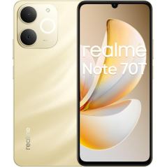 Realme Note 70T Smartphone Écran Amoled 6,75" - 90 Hz - 4 Go - 256 Go - Batterie 6000 mAh - Couleur Or