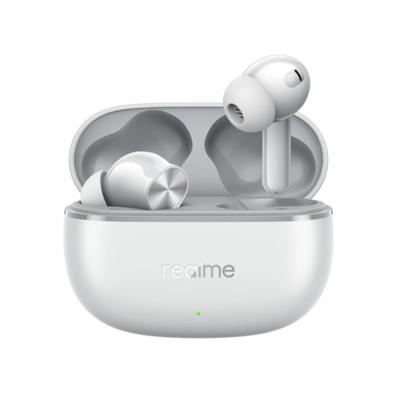 Écouteurs sans fil Realme Buds T200 Lite - Bluetooth 5.4 - 4 microphones - 7 heures d'autonomie - Gris