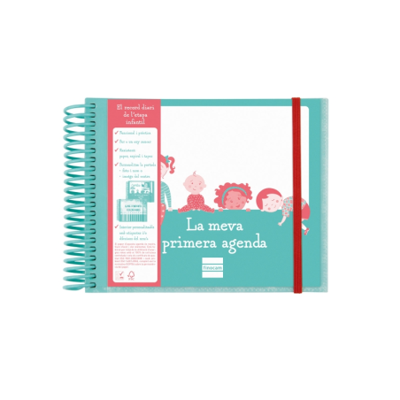 Agenda enfant Finocam 2 jours non daté en catalan - 1 jour par page - 160 x 130 mm - Couverture en polypropylène - Papier 90 g/m