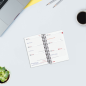 Agenda scolaire à spirale Finocam 26/27 - Vue hebdomadaire horizontale - Format E3 - 79 x 127 mm - Couverture en polypropylène -