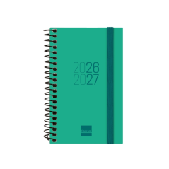 Agenda scolaire à spirale Finocam 26/27 - Vue hebdomadaire horizontale - Format E3 - 79 x 127 mm - Couverture en polypropylène -