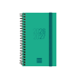 Agenda scolaire à spirale Finocam 26/27 - Vue hebdomadaire horizontale - Format E3 - 79 x 127 mm - Couverture en polypropylène -