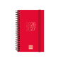Agenda scolaire à spirale Finocam 26/27 - Vue hebdomadaire horizontale - Format E3 - 79 x 127 mm - Couverture en polypropylène -