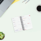 Agenda scolaire à spirale Finocam 26/27 - Vue hebdomadaire horizontale - Format E3 - 79 x 127 mm - Couverture en polypropylène -