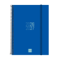 Agenda scolaire à spirale Finocam 26/27 - Vue hebdomadaire horizontale - Format E10 - 155 x 212 mm - Couverture en polypropylène