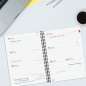 Agenda scolaire à spirale Finocam 26/27 - Vue hebdomadaire horizontale - Format E10 - 155 x 212 mm - Couverture en polypropylène