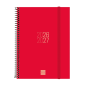 Agenda scolaire à spirale Finocam 26/27 - Vue hebdomadaire horizontale - Format E10 - 155 x 212 mm - Couverture en polypropylène