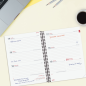 Agenda scolaire à spirale Finocam 26/27 - Vue hebdomadaire horizontale - Format E10 - 155 x 212 mm - Couverture en polypropylène