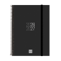 Agenda scolaire à spirale Finocam 26/27 - Vue hebdomadaire horizontale - Format E10 - 155 x 212 mm - Couverture en polypropylène