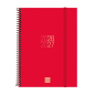 Agenda scolaire à spirale Finocam 26/27 en catalan - Agenda hebdomadaire horizontal - Format E10 - 155 x 212 mm - Couverture en