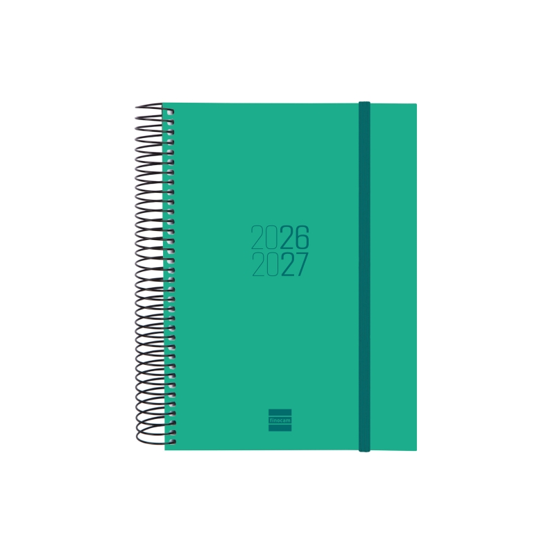 Agenda scolaire Finocam Espir 26/27 - 1 jour par page - Format E10 - 155 x 212 mm - Couverture en polypropylène - Papier 70 g/m²