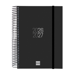 Agenda scolaire Finocam Espir 26/27 - 1 jour par page - Format E10 - 155 x 212 mm - Couverture en polypropylène - Papier 70 g/m²