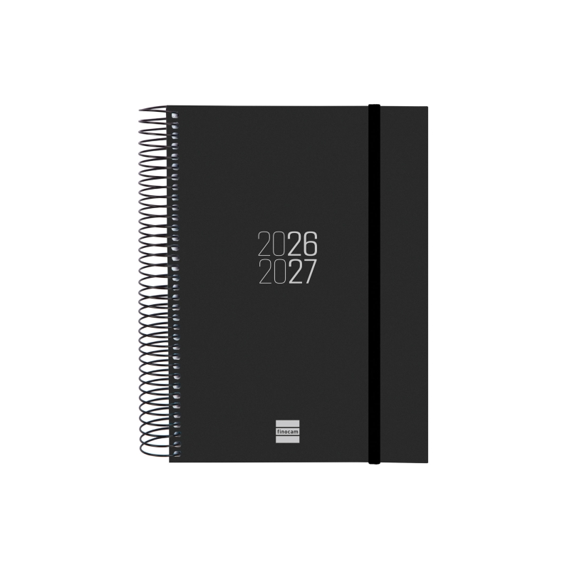 Agenda scolaire Finocam Espir 26/27 - 1 jour par page - Format E10 - 155 x 212 mm - Couverture en polypropylène - Papier 70 g/m²