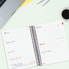 Agenda scolaire Finocam Espir 26/27 - 1 jour par page - Format E10 - 155 x 212 mm - Couverture en polypropylène - Papier 70 g/m²