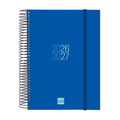 Agenda scolaire Finocam Espir 26/27 en catalan - 1 jour par page - Format E10 - 155 x 212 mm - Couverture en polypropylène - Pap