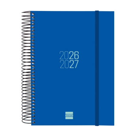 Agenda scolaire Finocam Espir 26/27 en catalan - 1 jour par page - Format E10 - 155 x 212 mm - Couverture en polypropylène - Pap