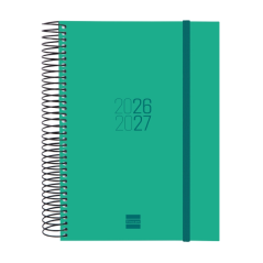 Agenda scolaire Finocam Espir 26/27 en catalan - 1 jour par page - Format E10 - 155 x 212 mm - Couverture en polypropylène - Pap