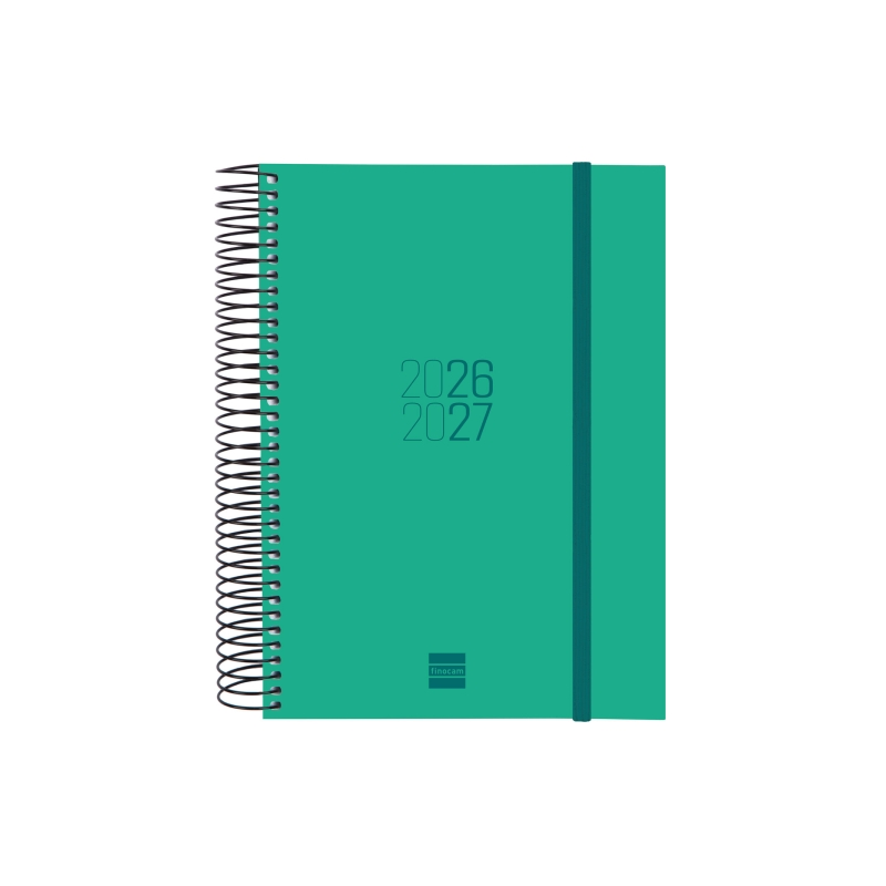 Agenda scolaire Finocam Espir 26/27 en catalan - 1 jour par page - Format E10 - 155 x 212 mm - Couverture en polypropylène - Pap