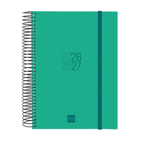 Agenda scolaire Finocam Espir 26/27 en catalan - 1 jour par page - Format E10 - 155 x 212 mm - Couverture en polypropylène - Pap