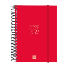 Agenda scolaire Finocam Espir 26/27 en catalan - 1 jour par page - Format E10 - 155 x 212 mm - Couverture en polypropylène - Pap