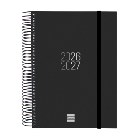 Agenda scolaire Finocam Espir 26/27 en catalan - 1 jour par page - Format E10 - 155 x 212 mm - Couverture en polypropylène - Pap