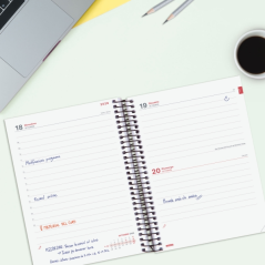 Agenda scolaire Finocam Espir 26/27 en catalan - 1 jour par page - Format E10 - 155 x 212 mm - Couverture en polypropylène - Pap