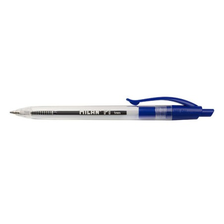 stylo bille transparent bleu Milan