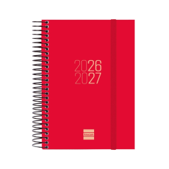 Agenda scolaire Finocam Espir 26/27 - 1 jour par page - Format E8 - 120 x 171 mm - Couverture en polypropylène - Papier 70 g/m²
