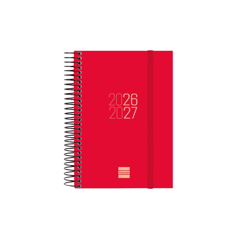 Agenda scolaire Finocam Espir 26/27 - 1 jour par page - Format E8 - 120 x 171 mm - Couverture en polypropylène - Papier 70 g/m²