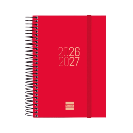 Agenda scolaire Finocam Espir 26/27 - 1 jour par page - Format E8 - 120 x 171 mm - Couverture en polypropylène - Papier 70 g/m²