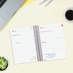 Agenda scolaire Finocam Espir 26/27 - 1 jour par page - Format E8 - 120 x 171 mm - Couverture en polypropylène - Papier 70 g/m²