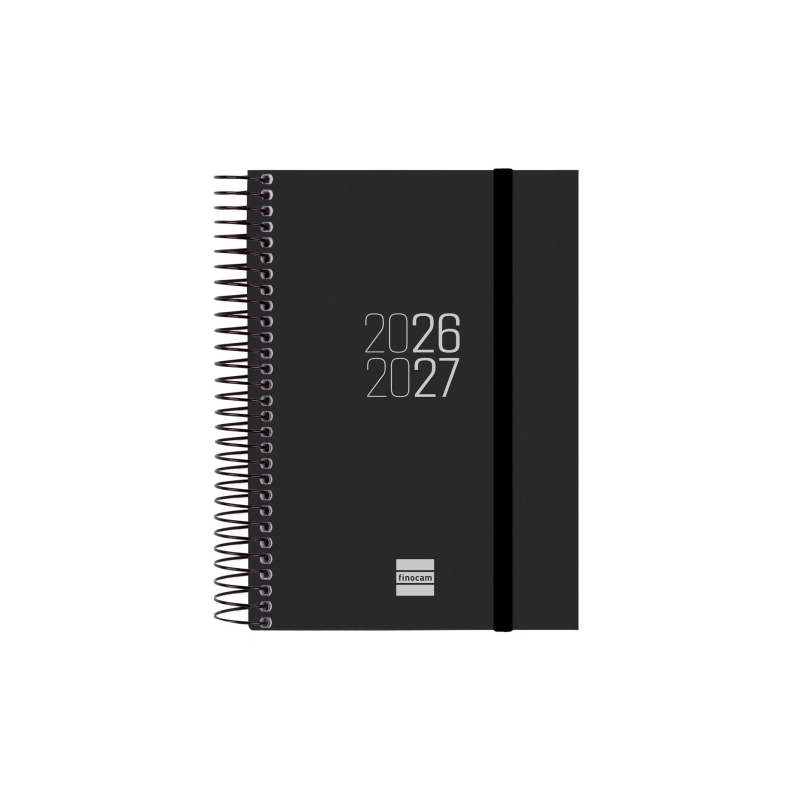 Agenda scolaire Finocam Espir 26/27 - 1 jour par page - Format E8 - 120 x 171 mm - Couverture en polypropylène - Papier 70 g/m²