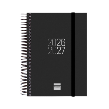 Agenda scolaire Finocam Espir 26/27 - 1 jour par page - Format E8 - 120 x 171 mm - Couverture en polypropylène - Papier 70 g/m²