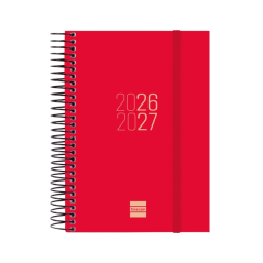 Agenda scolaire Finocam Espir 26/27 en catalan - 1 jour par page - Format E8 - 120 x 171 mm - Couverture en polypropylène - Papi