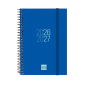 Agenda scolaire à spirale Finocam 26/27 - Vue hebdomadaire horizontale - Format E8 - 120 x 171 mm - Couverture en polypropylène