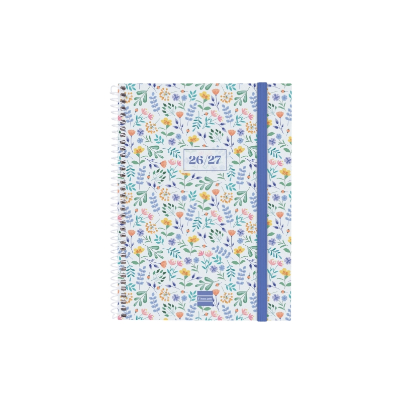 Agenda scolaire Finocam 26/27 - Vue hebdomadaire horizontale - Format A4 - 155 x 212 mm - Couverture en polypropylène - Papier 8