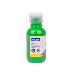 ✅ LOT de 6 Flacon Milan Tempera 125ml - Bouchon Distributeur - Séchage Rapide - Miscible - Couleur Vert Clair c en stock