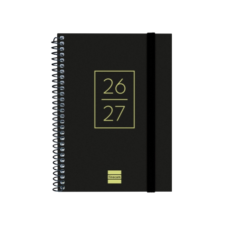Agenda scolaire Finocam 26/27 en catalan - Vue hebdomadaire horizontale - Format in-8 - 120 x 164 mm - Couverture en polypropylè