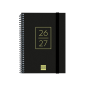 Agenda scolaire Finocam 26/27 en catalan - Vue hebdomadaire horizontale - Format in-8 - 120 x 164 mm - Couverture en polypropylè