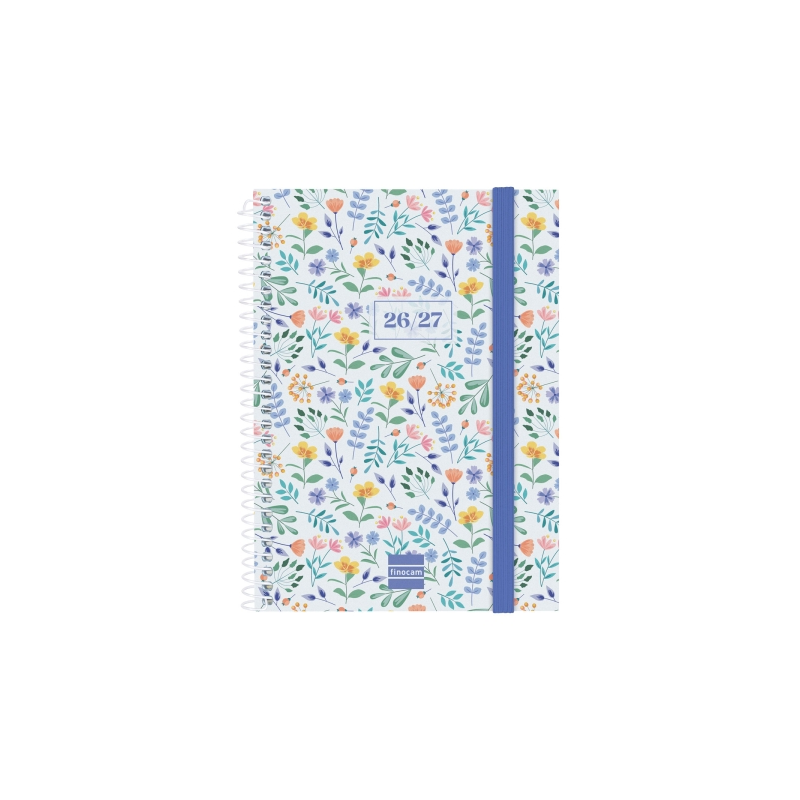Agenda scolaire Finocam 26/27 en catalan - Vue hebdomadaire horizontale - Format 8vo - 120 x 164 mm - Couverture en polypropylèn