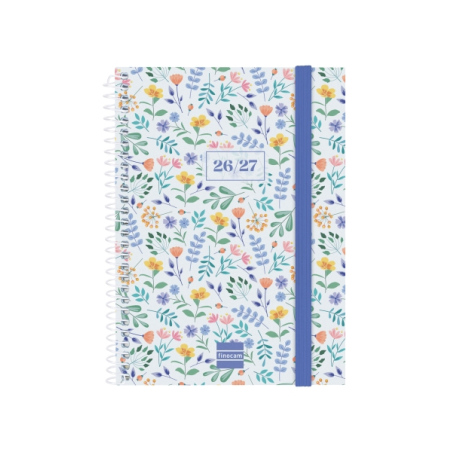 Agenda scolaire Finocam 26/27 en catalan - Vue hebdomadaire horizontale - Format 8vo - 120 x 164 mm - Couverture en polypropylèn
