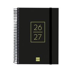 Agenda scolaire Finocam 26/27 - 1 jour par page - Format in-4 - 155 x 212 mm - Couverture en polypropylène - Papier 80 g/m² - Sp