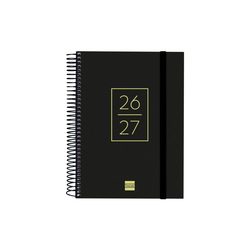 Agenda scolaire Finocam 26/27 - 1 jour par page - Format in-4 - 155 x 212 mm - Couverture en polypropylène - Papier 80 g/m² - Sp