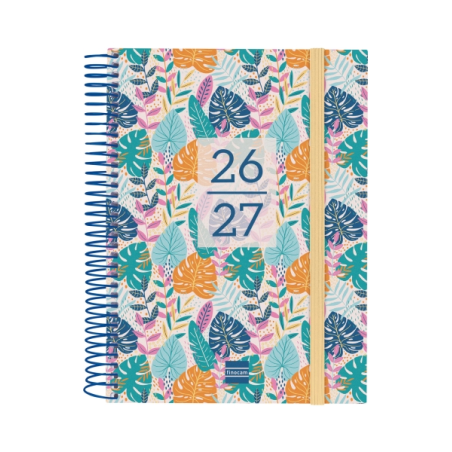 Agenda scolaire Finocam 26/27 - 1 jour par page - Format in-4 - 155 x 212 mm - Couverture en polypropylène - Papier 80 g/m² - Sp