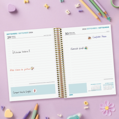 Agenda scolaire Finocam 26/27 - 1 jour par page - Format in-4 - 155 x 212 mm - Couverture en polypropylène - Papier 80 g/m² - Sp